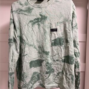 Green Tie-Dye Long Sleeve Shirt